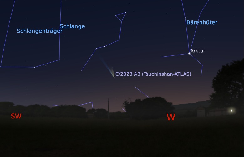 Komet C:2023 A3 - Tsuchinshan-ATLAS_15.10.2024_1930Uhr